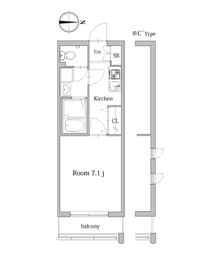 C Type間取り図