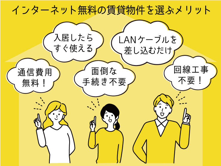 インターネット無料の賃貸物件を選ぶメリット画像