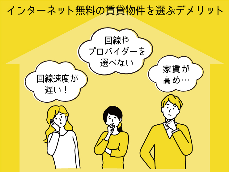 インターネット無料の賃貸物件を選ぶデメリット画像