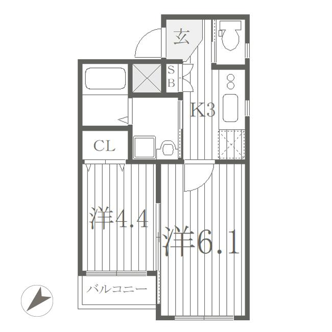 D1タイプ間取り図