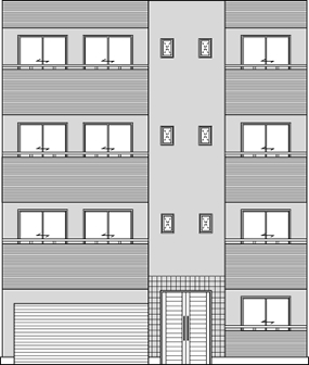 グリオ志茂立面図