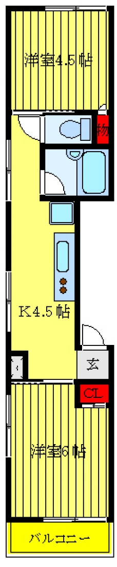 パレス内田7号館の間取り図