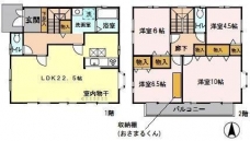 武笠貸家の間取り図
