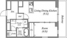 エクセラン池袋の間取り図