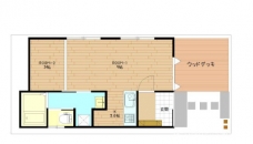 中央5　貸家の間取り図