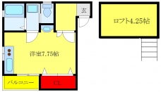 フラッツ泉Ⅱの間取り図