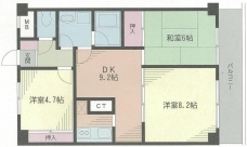 グローリア初穂ときわ台の間取り図