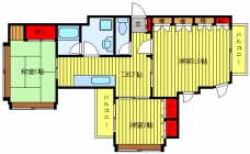 根橋ビルA棟の間取り図