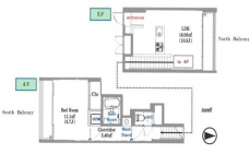 蓮根マンションの間取り図