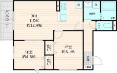 メゾン　ド　ココルソレイユの間取り図