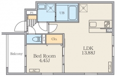 Alivis東日暮里の間取り図