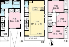 パークナードテラス大谷口の間取り図