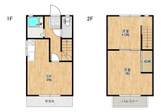 橋本テラスハウス２の間取り図