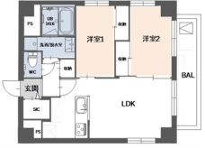 ＳＩＤＥＰＬＡＣＥ　ＪＵＪＯの間取り図