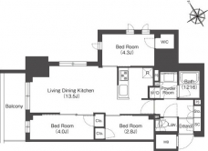 コンフォリア・リヴ板橋の間取り図