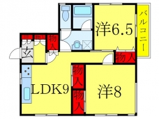 ポーラスターハイツの間取り図