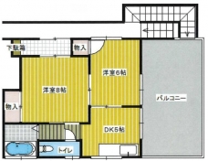建栄ハイツの間取り図