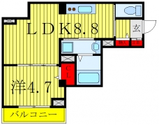 アウローラ王子本町の間取り図