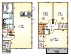 グランソフィア元郷 B号棟の間取り図