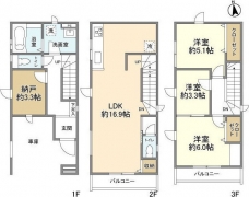 ４１０８さいたま市上木崎７期６棟６号棟の間取り図