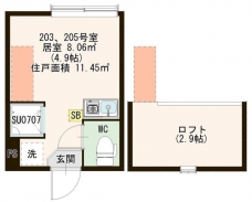 Apollo 大山西の間取り図