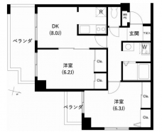 サンセゾンIの間取り図