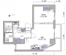 YK ベルヴィルの間取り図