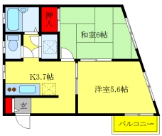 スカイハイム高橋Ⅱ番館の間取り図