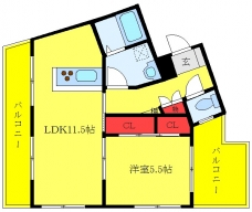 パールハイツの間取り図