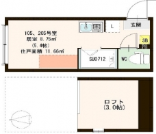 ハーモニーテラス志茂ⅩⅣの間取り図