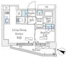 シーズンフラッツ町屋の間取り図