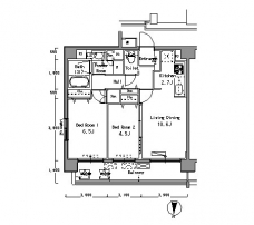 パークアクシス滝野川の間取り図