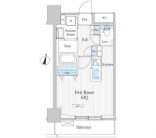 エトワール飯田橋の間取り図