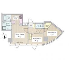 レフューム駒込の間取り図