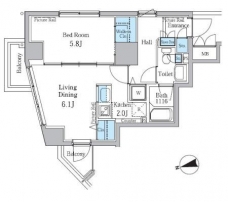 パークアクシス御徒町の間取り図