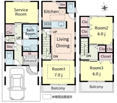 坂下3丁目戸建の間取り図