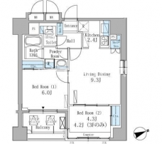 パークアクシス駒込の間取り図
