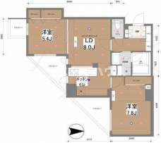 ドゥーエ東池袋の間取り図