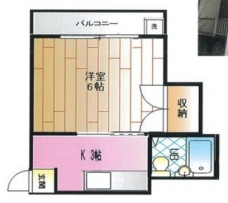 新町アパートの間取り図