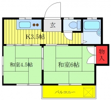 第2コーポナヅカの間取り図