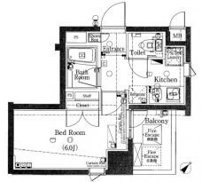 エクシム西巣鴨の間取り図