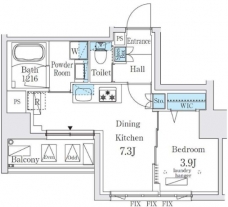 ジオエント秋葉原の間取り図