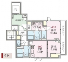 アローマ王子本町の間取り図