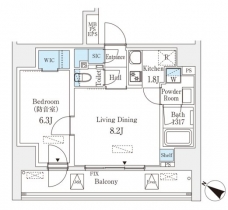 フィシオ飯田橋の間取り図
