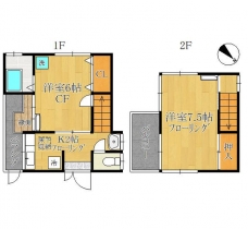 佐久間方貸家の間取り図