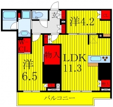 ザ・パークハビオ板橋区役所前の間取り図