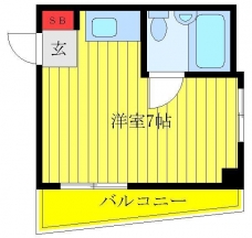 高台コーポの間取り図