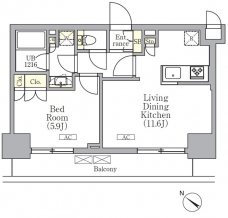 ＯＲＳＵＳ　三ノ輪の間取り図