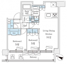 シーズンフラッツ町屋の間取り図