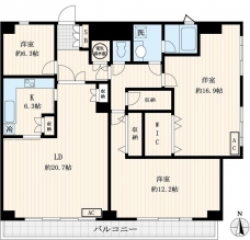 岩沢第一ビルの間取り図